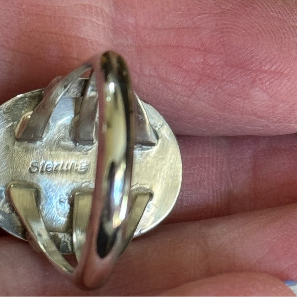 Vintage Tom Taylor Turquoise Native American Sterling Silver  Ring - Picture 5 of 7